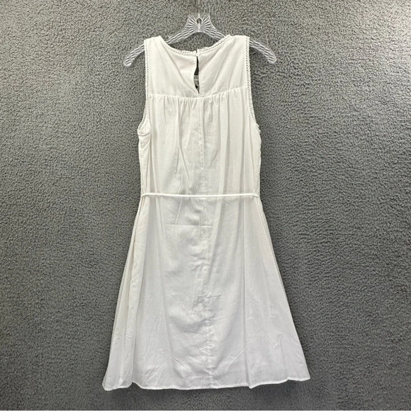 NWT Knox Rose Sleeveless Tank Dress White Crochet Cotton Blend Shift Women Small - Picture 4 of 10